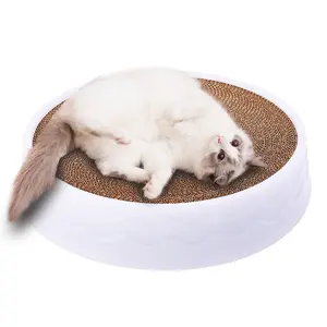 Fournitures pour animaux de compagnie, Design circulaire Durable, jouet pour animaux de compagnie, produit ondulé, jouet d'intérieur pour chat en carton, grattoir pour chat