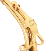 Alto Saxophone Golden Brass Body Bakelite Head Performance Use Lacquered Finish