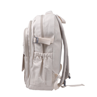 Sac à dos décontracté grande capacité avec fermeture éclair, logo personnalisé, en polyester, sac d'école tendance, imperméable, 20-36L, compartiment pour ordinateur
