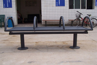 Banc d'extérieur en acier pour arrêt de bus Mobilier extérieur pour parc de rue Banc en métal pour le jardin public Banc pour l'école