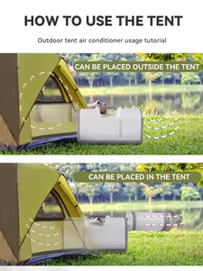 Climatiseur AC portable à économie d'énergie pour voiture, <span class=keywords><strong>camping</strong></span>-car, camion et maison sans installation Design ventilé blanc noir - Product Image 5