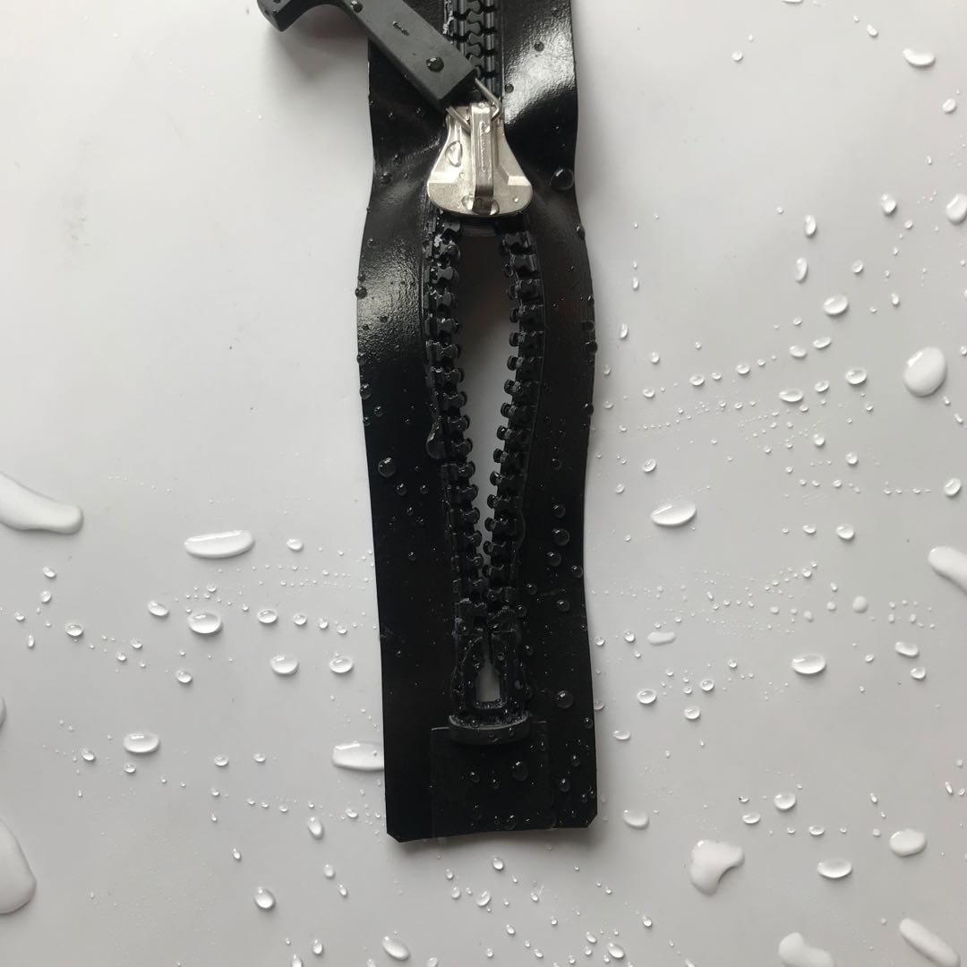 Airtight Slider Zipper, TPU Weldable Isolation For Diving Suit, TPU Coated Tape, Resin Teeth, Metal Slider.