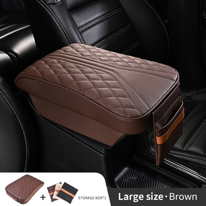 AnjunyCoussin de boîte d'<span class=keywords><strong>accoudoir</strong></span> épaissi avec poche de rangement Boîte d'<span class=keywords><strong>accoudoir</strong></span> centrale universelle housse de protection d'oreiller de voiture mémoire coton - Product Image 4