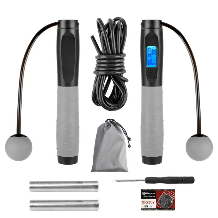Led Digital Custom Jump Rope Pvc Smart Connected Counting Digital Jump Skipping Rope Weighted Cordless Rope