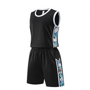 Ensemble de maillots de basketball pour camps d'entraînement, séchage rapide, respirant, sans manches, en <span class=keywords><strong>tissu</strong></span> jacquard, styles assortis pour enfants ; personnalisable - Product Image 1