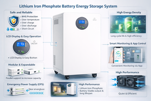 Sistema de Almacenamiento de Energía con Batería LiFePO4 de Alta Capacidad 51.2V 300Ah con BMS para Respaldo de Energía Solar en el Hogar - Product Image 3