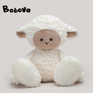 Lindo Peluche de Oveja, Zorro, Perro <span class=keywords><strong>y</strong></span> Cerdo de Dibujos Animados, Pequeño Animal de Peluche Rizado, Almohada para Abrazar, Juguete Relajante para Dormir para Niños - Product Image 2