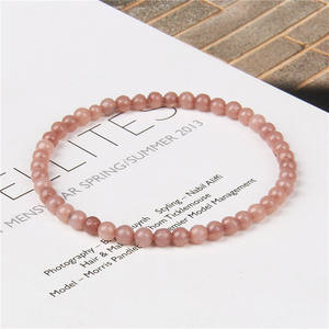 Bracelet de perles en cristal de pierre naturelle 4mm, perles extensibles unisexe, bijoux de guérison réglables pour femmes et hommes - Product Image 5