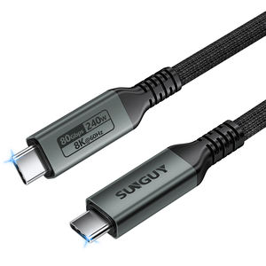 Cable de Datos SUNGUY de 240W 5A Tipo-C de 1m/2m/3m, Carga Rápida, Ecológico, de Nailon, para Teléfono Móvil, Laptop y Banco de Energía, MOQ Bajo - Product Image 1