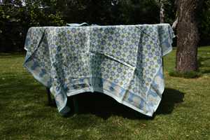 ผ้าปูโต๊ะลายดอกไม้พิมพ์ลายด้วยมือ ขนาด 60x90 นิ้ว ขายส่งราคาถูก - Product Image 4