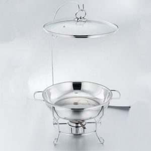 Fournitures d'accueil les plus populaires chauffe-plat avec verre vente en gros de haute qualité de luxe <span class=keywords><strong>buffet</strong></span> <span class=keywords><strong>rond</strong></span> chauffe-plat 4 ou 8 - Product Image 3