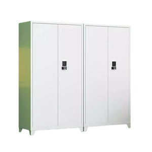 Armoire de rangement d'outils d'atelier à 4 portes, casier métallique robuste avec serrure à <span class=keywords><strong>code</strong></span>, assemblé, étanche, résistant à la rouille, étagères réglables - Product Image 1