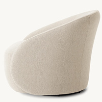 Fauteuil de loisirs en lin de style américain Rhoohill, mobilier de salon, canapé individuel, fauteuil de chambre à coucher, fauteuil pivotant moderne