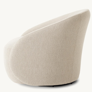 Fauteuil de loisirs en lin de style américain Rhoohill RH, mobilier de salon, canapé simple, fauteuil de chambre à coucher, fauteuil pivotant moderne - Product Image 5