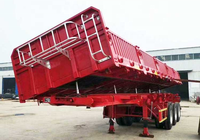Remorque à benne latérale HYS benne latérale à essieux multiples 25 CBM 45 CBM Dumper en vente Semi-remorque