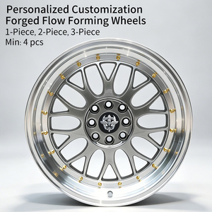 Ruedas FLowtone al por Mayor, Ruedas para Autos Tuning de 17 Pulgadas 4x100/114.3, Diseño de Malla con Remaches Dorados, 4 Birlos para Honda, Toyota, Mazda - Product Image 2