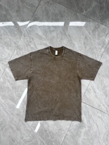T-shirt surdimensionné personnalisé en coton épais 100 % <span class=keywords><strong>d</strong></span>élavé à l'acide, coupe carrée à épaules tombantes pour <span class=keywords><strong>homme</strong></span>, imprimé numérique, vêtements de sport - Product Image 2