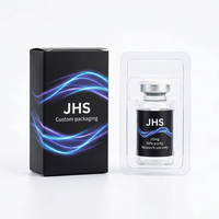 Boîte d'emballage personnalisée étanche pour flacons de peptides 2ml/3ml/10ml, boîte de peptides avec plateau en plastique, boîtes de peptides