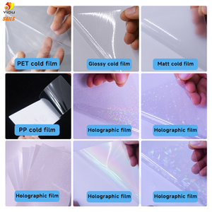 ฟิล์มเคลือบบัตรแบบมีกาวในตัว A4 เคลือบเงาแบบเย็น แผ่นเคลือบ PVC สำหรับสติกเกอร์ - Product Image 4