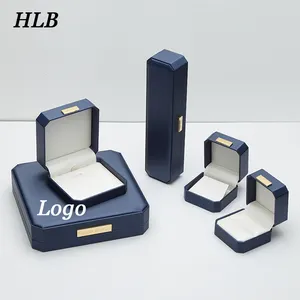 Octagon đồ trang sức Hộp bao bì với biểu tượng tùy chỉnh in hộp đồ trang sức bao bì với kim loại thương hiệu