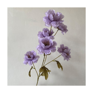 จินซี ช่อดอกไม้ประดิษฐ์ 80 ซม. ผ้าไหมสีแดง สำหรับตกแต่งงานแต่งงาน - Product Image 5