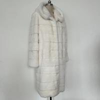 Maßgefertigte Luxus Gestrickte Echte Nerzfell-Jacke Echtpelz-Mantel Damen Pelzmantel mit Kapuze