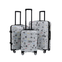 Professionelle BSCI-zertifizierte Fabrik 3-teiliges Set ABS+PC Leichtgewicht Wasserdichter Moderner Cartoon-Koffer Hochwertig 20" Polyester