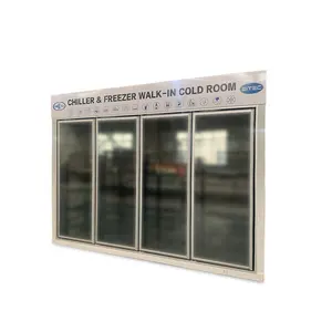 Glass Door with stainless steel rack walk in cold room