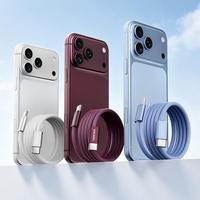 Câble USB-C tressé durable 60W PD à charge rapide pour iPhone 18 17 16 15, charge ultra-rapide pour téléphones et ordinateurs portables – Vente en gros