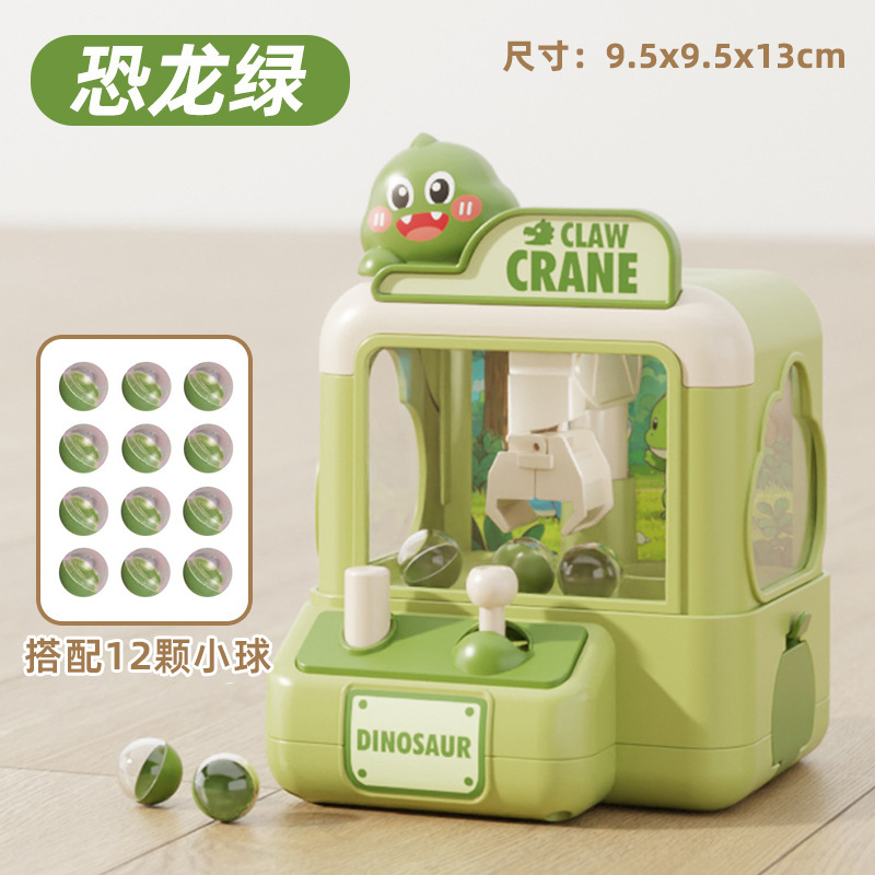 Macchina per il serraggio di perline a forma di dinosauro verde con 12 sfere - confezione e-commerce