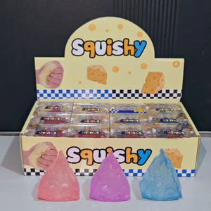 ของเล่นบีบวาสลีนรูปชีส ของเล่นบีบน้ำมันมะพร้าว ของเล่นบีบคลายเครียด ของเล่นเสริมพัฒนาการทางประสาทสัมผัส ของเล่นบีบชีสวาสลีน - Product Image 1