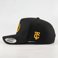 Casquette de baseball en coton de haute qualité, personnalisée, à 5 panneaux, avec logo brodé 3D et boucle en plastique, visière incurvée