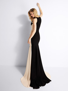 Nouvelles Robes de Soirée Longues Sexy Slim Color Block pour Femmes - Product Image 3
