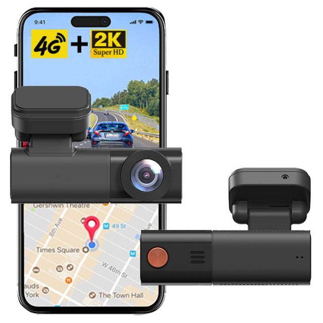 WiFi APP 4G LTE Dash Cam 1440P 2K HiSilicon Car DVR GPS Dual Mode Remote Tracking Type C Hidden Video Recorder Car Black Box