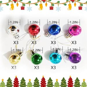 Factory Wholesale Custom Logo Personalized Durable Plastic 6cm <b>Christmas</b> Tree Decoration Balls with PVC <b>Box</b> for Wedding Parties - Product Image 3