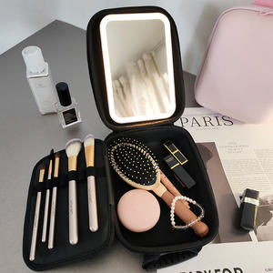 Bolsa de Cosméticos de Viaje Portátil al por Mayor, Organizador de Maquillaje Impermeable, Bolsa de Belleza con Luz LED y Espejo de Maquillaje - Product Image 1