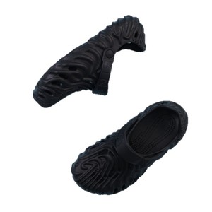 Sandales à enfiler noires pour hommes, semelle épaisse antidérapante, chaussures de plage, nouvelle collection été 2025, couleur unie, décontractées quatre saisons - Product Image 5