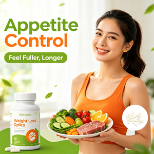Comprimé <span class=keywords><strong>naturel</strong></span> pour la satiété à base de plantes, réduction de la <span class=keywords><strong>faim</strong></span>, gestion quotidienne de l'appétit, bien-être oral, comprimé alimentaire, marque privée personnalisée - Product Image 1