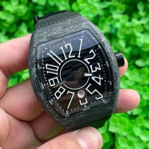 Prix de gros Montre de plongée automatique Frank FM en fibre de carbone 44 mm 0800 SH pour homme, style Cartier, luxe, Relojes Hombre - Product Image 4