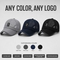 Topi Jaring Cepat Kering Berpinggiran Lebar, Topi Trucker Bernapas, Topi Matahari Outdoor Unisex, Gorras Grosir