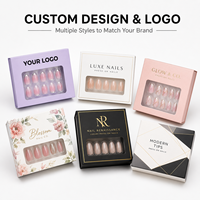 Boîte cadeau auto-érectible personnalisée avec couvercle magnétique pour emballage cosmétique et nail art, boîte en carton ivoire doublée pour faux ongles – Nouveauté !