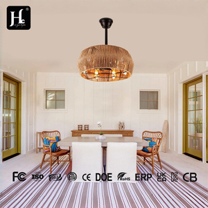 Bohemian-style natural hemp rope pendant <b>light</b> with an 18-inch hand-woven rattan shade – black kitchen pendant <b>light</b> - Product Image 3