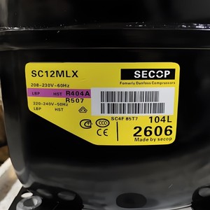 Compresseur de réfrigérateur Danfoss SC15MFXM SC18MFXM SC21MFXM R134A pour usage domestique à température moyenne - Product Image 3