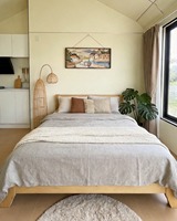 Casa Prefabricada Moderna en Forma de A, Cabaña Triangular Modular, Mini Villa con Cocina y Baño para Glamping, Resort, Jardín o Casa de Huéspedes