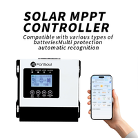 Fonsoul MPPT Solar-Controller 60A 12V 24V 48V 60V 72V 96V Automatische Erkennung 97% Effizienz Netzunabhängig LCD-Display WLAN-Monitor