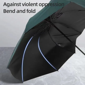 Parapluie pliant automatique 3 sections avec logo personnalisé, coupe-vent, protection UV, portable, compact, protection contre les intempéries pour cadres - Product Image 3