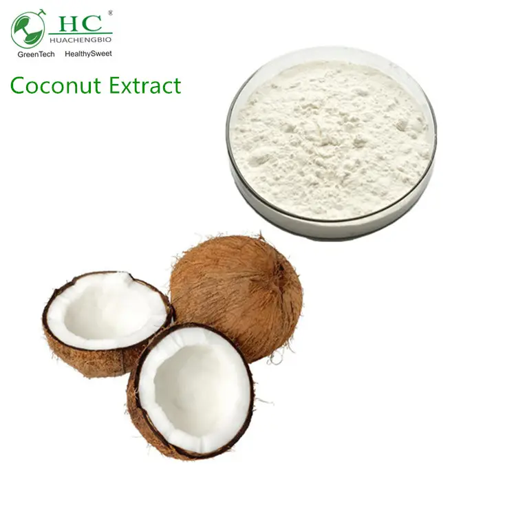 Kualitas tinggi 100% alami murni bubuk buah kelapa organik Cocos nucifera minyak kelapa dalam perawatan kulit bubuk air kelapa