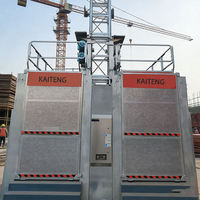 Monte-charge de chantier électrique haute efficacité, capacité 2000 kg, hauteur de levage max. 150 m, vitesse 33 m/min, commande moteur et engrenages VFD
