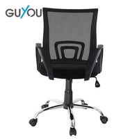 Vente directe d'usine - Chaise de bureau ergonomique à hauteur réglable et pivotante, utilisation commerciale, base chromée, dossier en maille, chaise de bureau à dossier moyen
