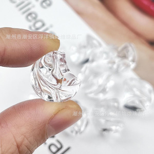 Acrylic Transparent Twisted <b>Beads</b> Round Spacer Irregular For Jewelry Making DIY Accessories - Product Image 3
